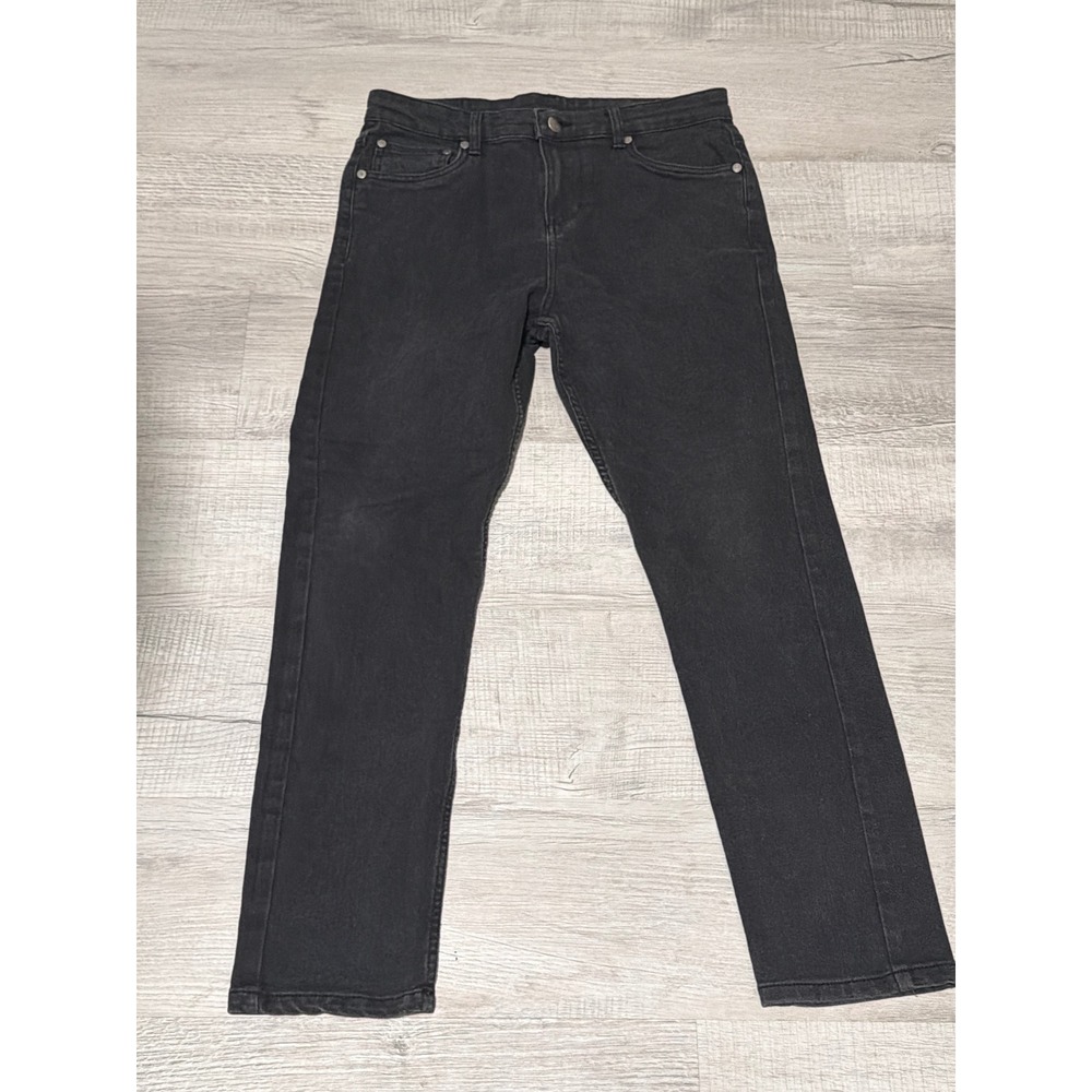 Brooklyn Roots Mens Black Straight Leg Denim Jeans Size 18